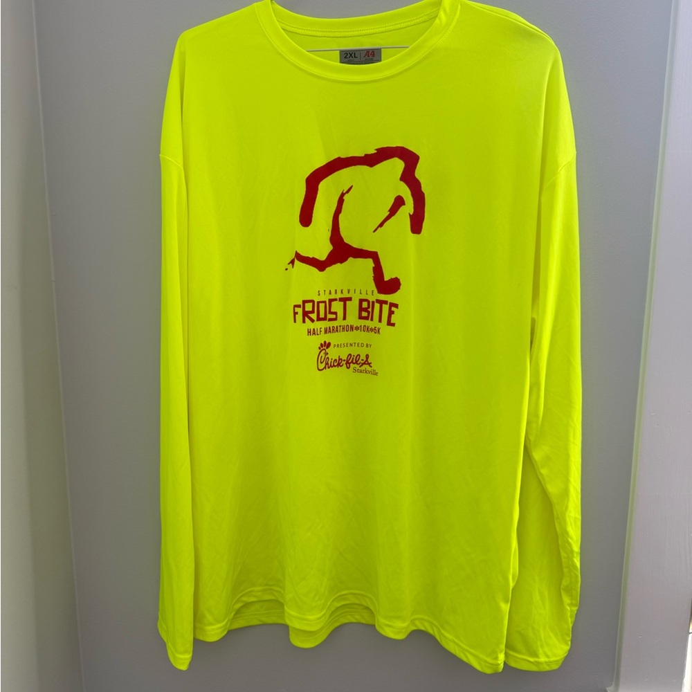 Starkville frostbite run Neon Yellow Short Sleeve Tee